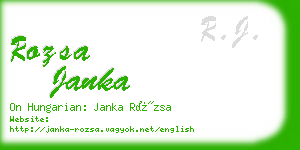 rozsa janka business card